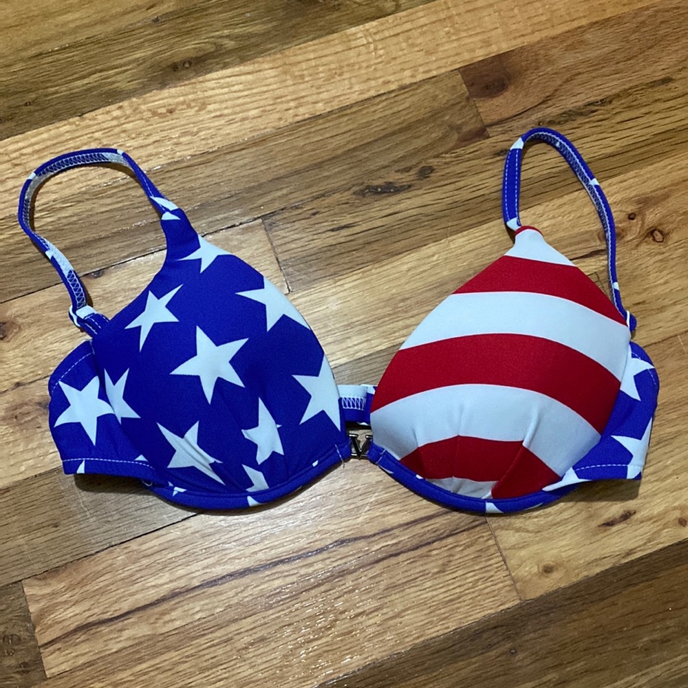 American flag push up underwire bikini top